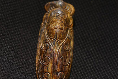 白棋沉水(蝉) ，3.36g